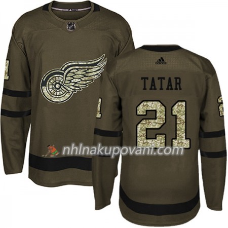 Detroit Red Wings Dresy Tomas Tatar 21 Adidas 2017-2018 Camo Zelená Authentic - Pánské Detroit Red Wings Dresy Tomas Tatar 21 Adidas 2017-2018 Camo Zelená Authentic - Pánské